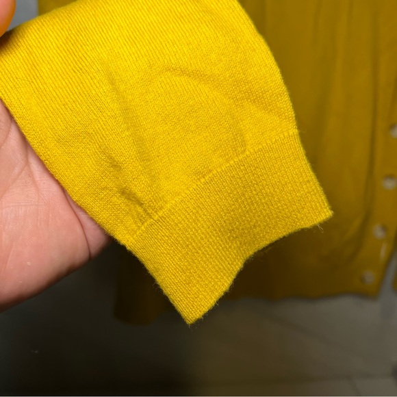 Boden Mustard Yellow Wool Blend Side Buttons Jumper Sweater Size S women’s small - Picture 4 of 9